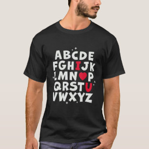 T-shirt Alphabet ABC I Love You - Enseignant Anglais Valen