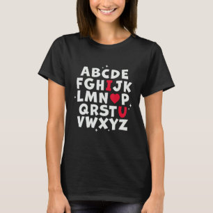 T-shirt Alphabet ABC I Love You - Enseignant Anglais Valen
