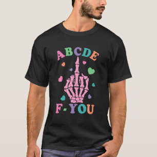 T-shirt Alphabet ABCDEFU Coeur Aimer Vous Funny Valentines