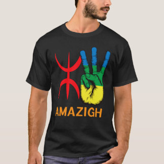 T-shirt alphabet amazigh main et yaz 