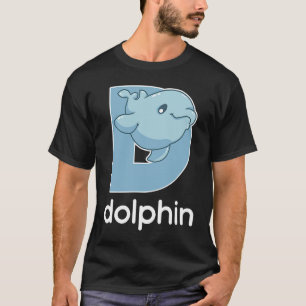 T-shirt Alphabet Dauphin Lettre Océan Animal Poisson Enfan