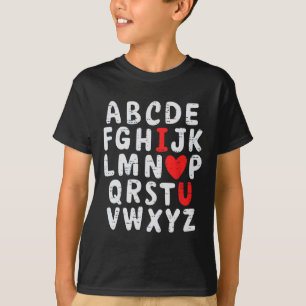 T-shirt Alphabet drôle de la Saint-Valentin Abc Enseignant