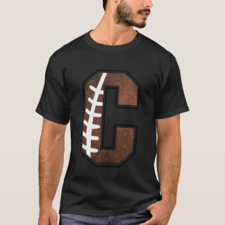 T-shirt Alphabet Football Monogramme Lettre Initiale C