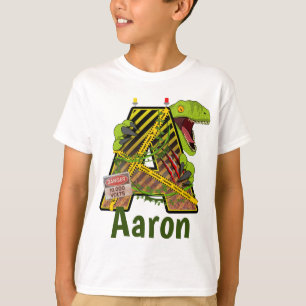 T-shirt Alphabet Jurassique   Nom personnalisé de la lett