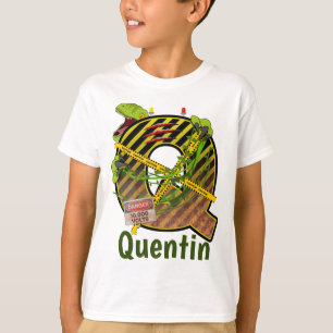 T-shirt Alphabet Jurassique   Nom personnalisé de la lett