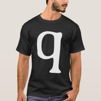 T-shirt Alphabet Letter Q Q Halloween Carnival