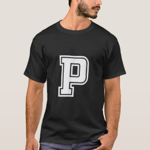 T-shirt Alphabet lettre majuscule P groupe familial corres