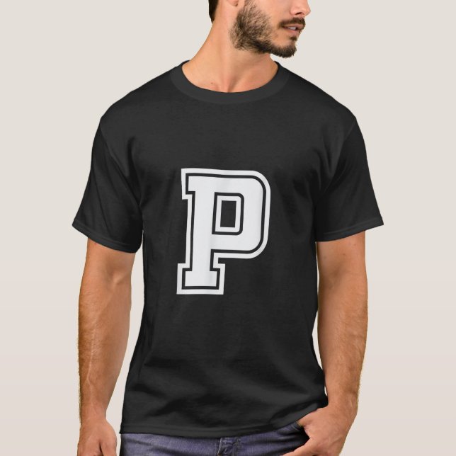T-shirt Alphabet lettre majuscule P groupe familial corres (Devant)