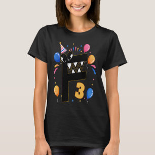 T-shirt Alphabet Lore f 3 ans 3e anniversaire garçons vila