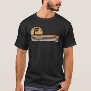 T-shirt Alphabet Lore f Lettre Garçons Retro Sunset Mounta