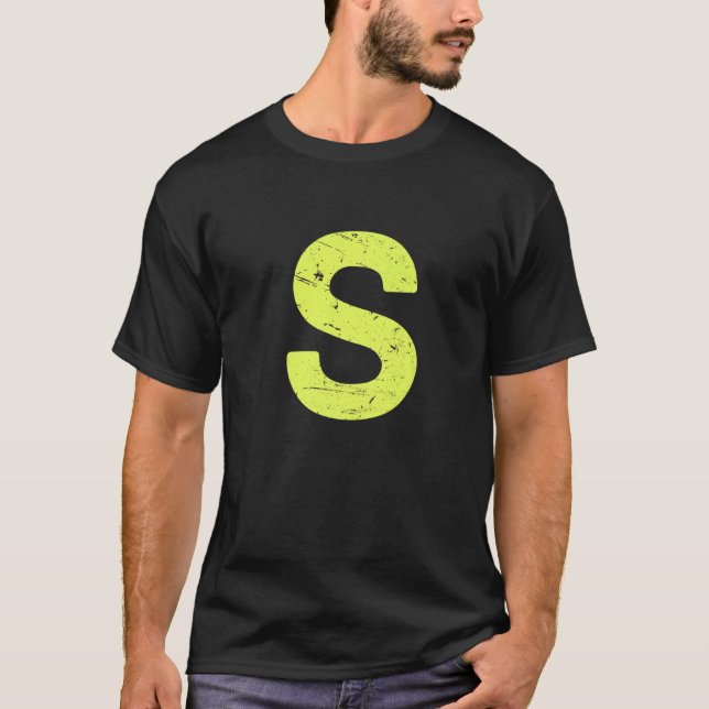 T-shirt Alphabet majuscule S (Devant)