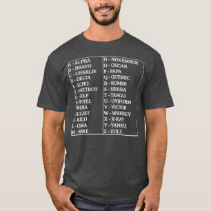 T-shirt Alphabet phonétique