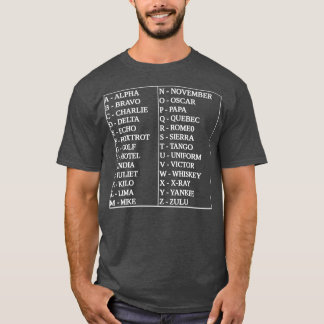 T-shirt Alphabet phonétique