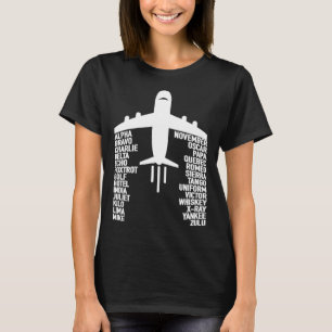 T-shirt Alphabet phonétique Pilote Avion 1