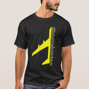 T-shirt Alphabet phonétique Pilote Avion Avion Avion