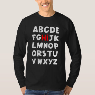 T-shirt Alphabet Salut Nerveux Premier Jour De L'École Ens