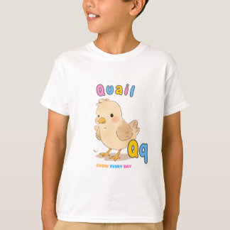 T-shirt Alphabetique « Q comme Quail » – Grandir C