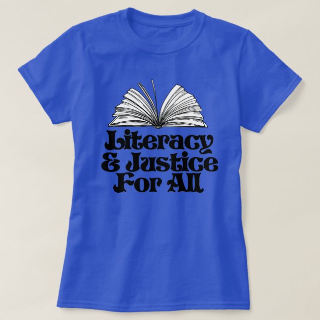 T-shirt Alphabétisation et justice pour tous (Design devant)