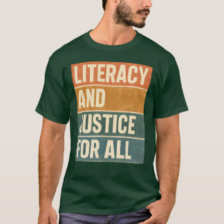 T-shirt Alphabétisation et justice pour tous Lecture