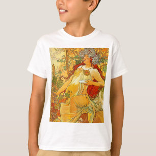 T-shirt Alphonse Mucha Art Nouveau Automne
