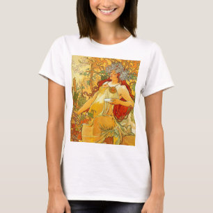 T-shirt Alphonse Mucha Art Nouveau Automne