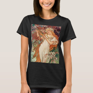 T-shirt Alphonse Mucha, Les Saisons (1896) Printemps