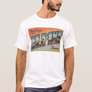 T-shirt Alpin, lettre ScenesAlpine, TX de TexasLarge