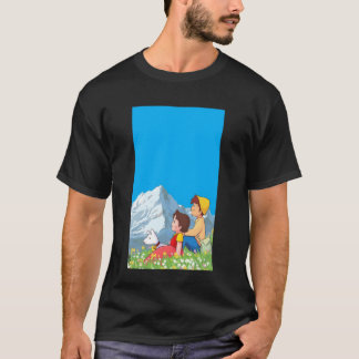 T-shirt Alpine Girl and Peter Japanese 80s Retro Anime Man