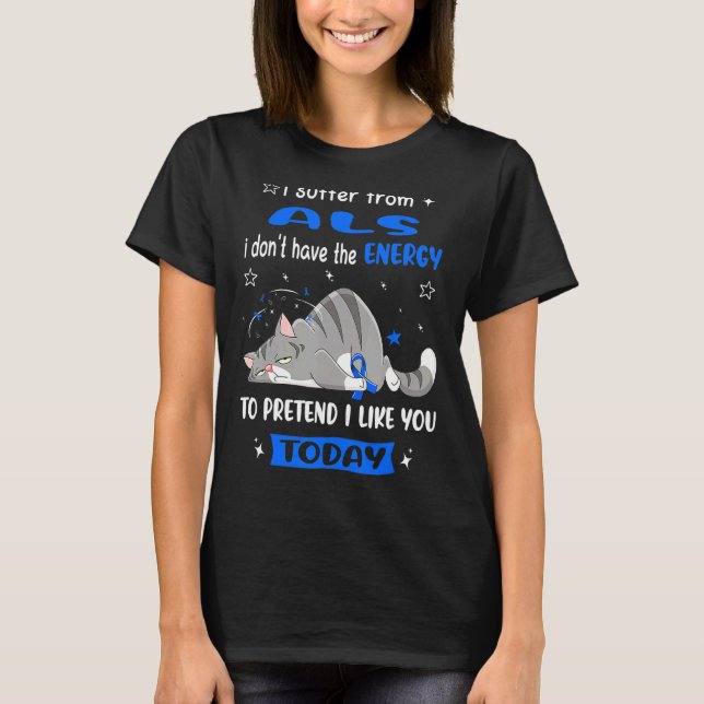 T-shirt Als Warrior Je Souffre De Als (Devant)
