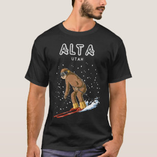 T-shirt Alta Utah  USA Sloth Ski Resort Rétro Années 80