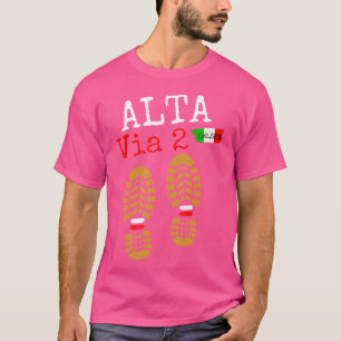 T-shirt Alta Via-2 Trekking En Europe Randonnée Dolom Ital