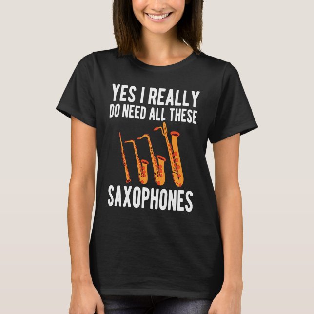 T-shirt Alto Baritone Saxophone Reeds Tenor Soprano Saxoph (Devant)