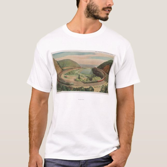T-shirt Altoona, Pennsylvanie, le Curv en fer à cheval (Devant)