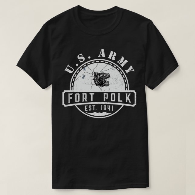 T-shirt Alumni de Fort Polk Louisiana La Tigerland Veteran (Design devant)
