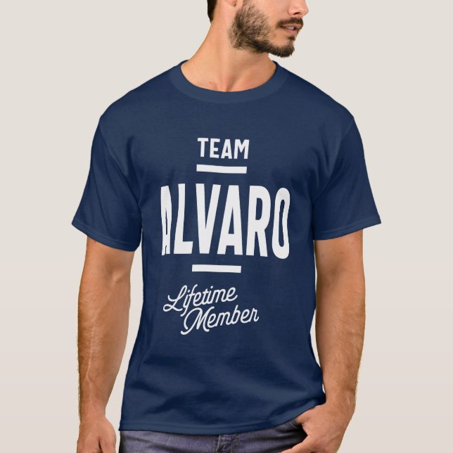 T-shirt Alvaro Nom personnalisé Cadeau Anniversaire (Devant)
