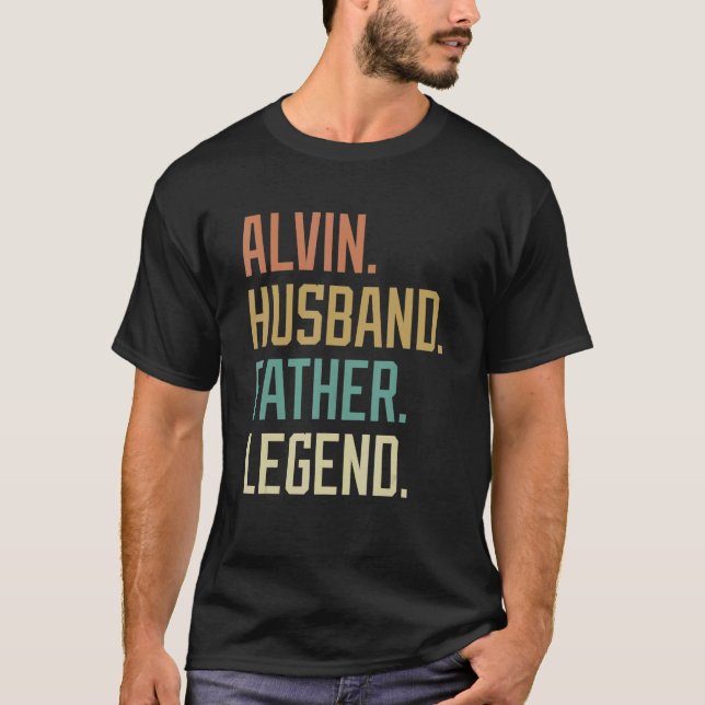 T-shirt Alvin Husband Father Legend Father's Day Retro (Devant)