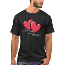T-shirt Always et Forever - Graphique du Cœur Roug
