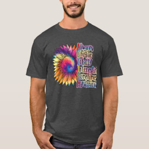 T-shirt Always Unique Totally Intelligent Sunflower Autism