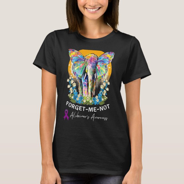 T-shirt Alzheimer Elephant Oubliez-moi pas Alzheimeru2019s (Devant)