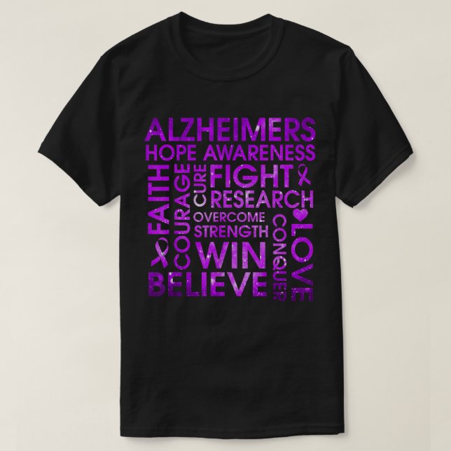 T-shirt Alzheimer Maladie Soutien Marche, maladie d'Alzhei (Design devant)