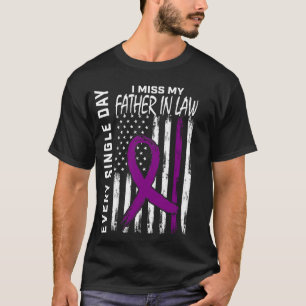 T-shirt Alzheimer Sensibilisation Père En Droit Drapeau Am
