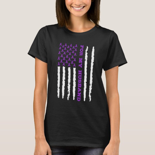T-shirt Alzheimers Pour Mon Mari (Devant)
