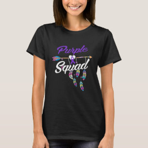 T-shirt Alzheimers Purple Squad Guerrier Hommes Femmes