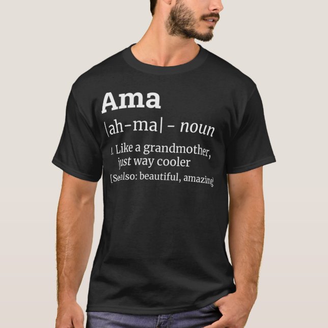 T-shirt Ama Grandma Grand-mère Design de définition (Devant)