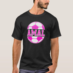 T-shirt Amal Nom Filles Football Jouer Football Sports Fan