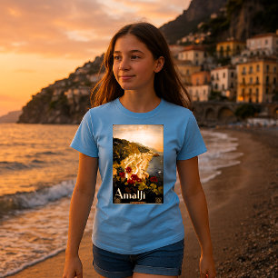 T-shirt Amalfi, Italie Tourisme Vintage Méditerranéen