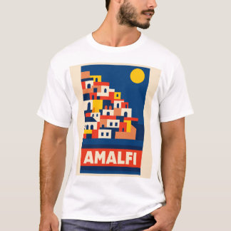 T-Shirt Amalfi Italie Voyage Vintage Rétro Côté Me