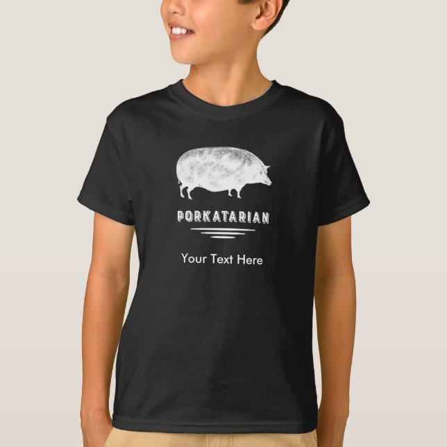 T-shirt Amant antique Porkatarian de lard de porc drôle (Devant)