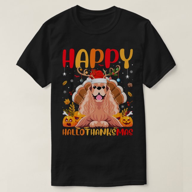 T-shirt Amant Chien amusant Happy Cocker Chien Espagnol Bo (Design devant)