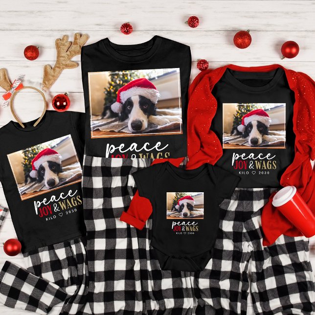 T-shirt Amant chien drôle Noël photo mignon Personnalisé (Créateur téléchargé)
